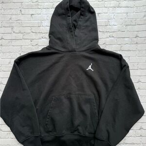 Jordan Black Sweater with Iconic Logo and Fleece Interior